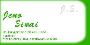 jeno simai business card